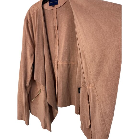 Adrienne Vittadini Women's Waterfall Jacket XXL Cardi Drape Microfiber 7289 - Picture 6 of 8